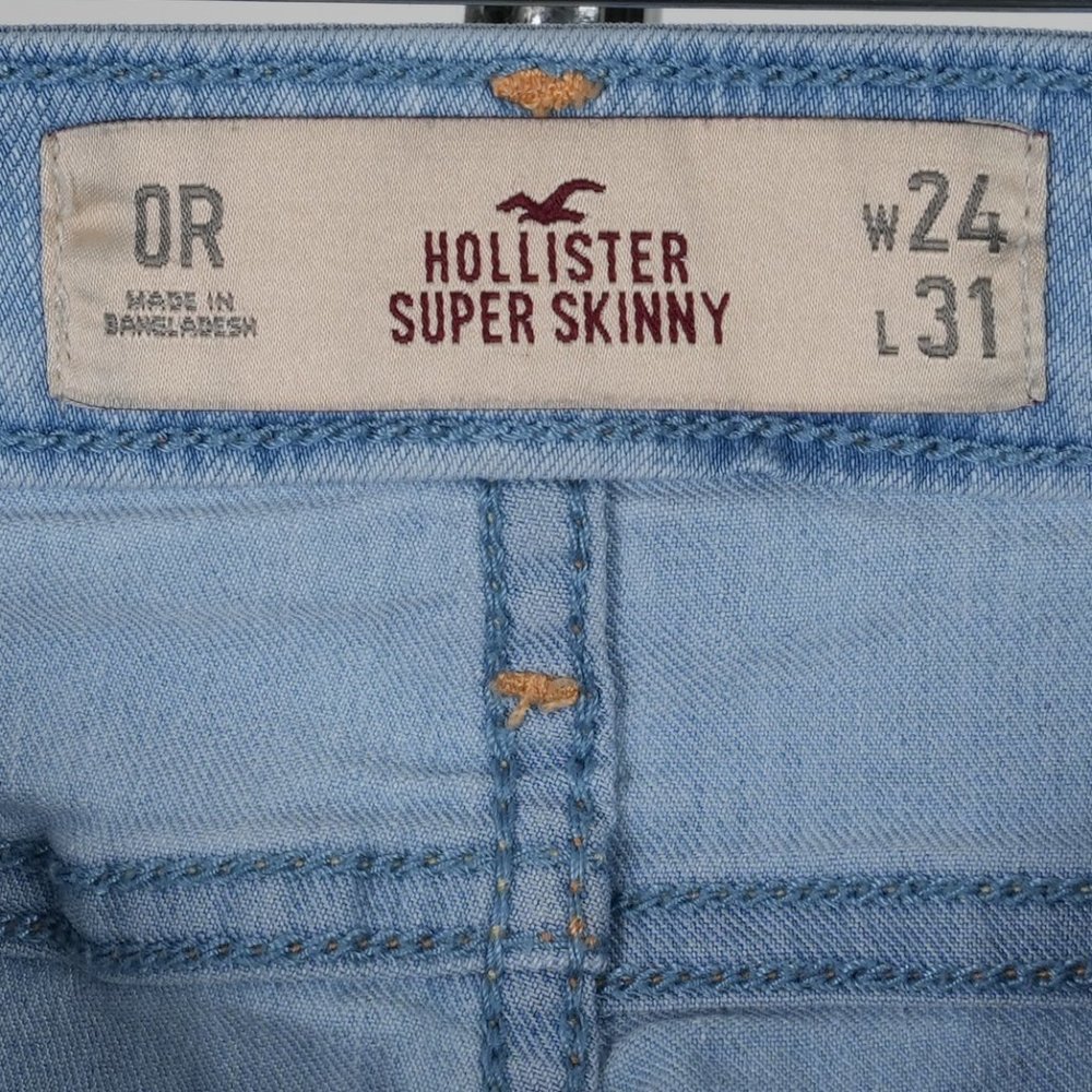 Hollister Super Skinny Jeans Light Wash Size 0R W24/L31 - Picture 10 of 10